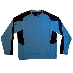 Hind Shirt Mens Large Blue Running Pullover Athletic Run Active Wear Base Layer
